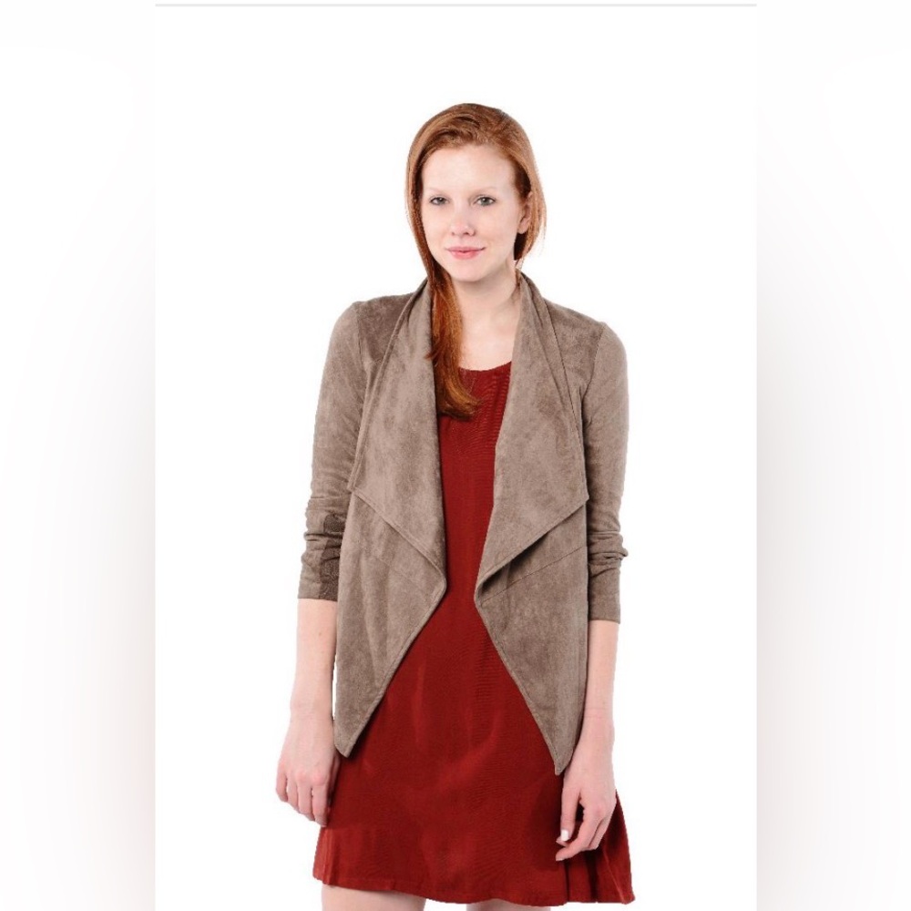 BB DAKOTA NICHOLSON FAUX SUEDE JACKET, Size Small